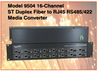 16-Channel ST Fiber to RJ45 RS485/422 Media Converter -- Model 9504 - Image