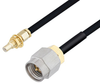 SMA Male to SSMC Jack Bulkhead Cable 36 Inch Length Using PE-SR405FLJ Coax - PE3C4445-36 - Pasternack