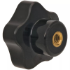 Star Knob - Female w/Locking Element; 1.970 in; 3/8-16; Brass -- KHY-40 - Image