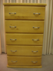 Five Drawer Dresser with Silver Handles-JC205SH - JC205SH - Jess Crate Furniture