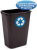 41-Qt. Recycle Systems Office Wastebasket -- 9841-BR - Image