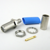 SMA Female (Jack) Bulkhead Connector For RG58 Cable, Crimp/Solder, Passivated Stainless Steel Body, Length 0.94 In - SC7074 - Fairview Microwave Inc.