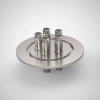 Single Mode 633nm Fiber Optic Feedthrough, FC/APC Connector, 5 Feedthrough, 2.95″ QF / KF Flange - A14866-22-QF - MPF Products, INC.