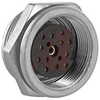 connector,circular din,female panel recept,front mt,12 silver-pltd solder cont - 70013438 - Allied Electronics, Inc.