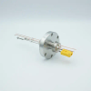 Thermocouple-Power Feedthrough, 1 Pair Type K, w/ Miniature TC Connector, 1000 Volts, 15 Amps, 2 Pins, 2.75″ Conflat Flange - A2267-1-CF - MPF Products, INC.