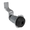 Vise Action® Compression Latch, Large Size, 8 mm Square Recess, Zinc Alloy, Powder Coat, Black, 53 mm  Grip - E3-2919-195 - Southco
