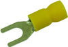 Terminal, Spade/fork, #10, Crimp, Yellow; Product Range Multicomp Pro - 34P2366 - Newark, An Avnet Company