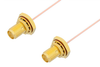 SMA Female Bulkhead to SMA Female Bulkhead Cable 6 Inch Length Using PE-034SR Coax - PE3520-6 - Pasternack