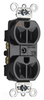 Duplex/Single Receptacle - TRIG5262-BK - Hubbell Wiring Device-Kellems