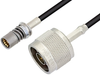 Snap-On BMA Jack to N Male Cable 60 Inch Length Using LMR-100 Coax - PE3C4930-60 - Pasternack
