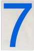 Brady Toughstripe B-514 Blue Indoor Polyester Number Label - 6 in Width - 8 in Height - 8 in Character Height - Printed Msg = 7 - 121893 - 754473-71134 - R. S. Hughes Company, Inc.