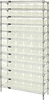 Storage Shelving with Bins - WR12-104CL - Simplastics