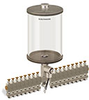 Clear View Multiple Feed Electro Lubricator, 1/2 gal Acrylic Reservoir, 17 Feeds, 1/8