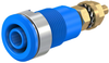 4Mm Banana Jack, Panel Mount, 32A, 1 Kv, Blue Rohs Compliant Staubli -- 40AH1758