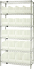 Storage Shelving with Bins - WR6-265CL - Simplastics