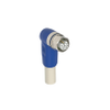 M12 Power Single-Ended Cordset: Female, angled, 5-pin(4+FE), L-coded, shielded, blue body, 50 V AC/60 V DC, 20 A; PUR grey cable, ca. 2,5mm² - RKWTS 5L-1021 - Belden Inc.