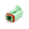 Amphenol Sine Systems AT06-4S- GRN 4-Way Connector Plug, DT06-4S Compatible, Green - 39853 - Waytek, Inc.