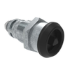 Quarter-Turn Cam Latch, 7mm Triangle, Without Cam, Sealed, Zinc Alloy, Powder Coat, Black - E5-6A-025-UU3 - Southco