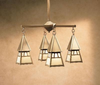 DCH-4-4CR-AB Mid. Chandeliers-Glass Down - 772766 - Capital Lighting, Inc.