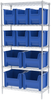 Shelving, Wire Shelving Kit, 18x36x74, 12 Bins - AWS1836SNSB - Akro-Mils, Inc.
