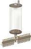 Levelux Clear View Multiple Feed Manual Lubricator, 1 gal Acrylic Reservoir, 17 Feeds, 1/4” OD Tube Outlets - B5178-128AB171W - Oil-Rite Corp.