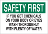 Brady B-302 Polyester Rectangle White Chemical, Biohazard, Hazardous & Flammable Material Sign - 14 in Width x 10 in Height - Laminated - 84476 - 754476-84476 - R. S. Hughes Company, Inc.