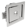 Push-to-Close Latch, Medium Size, Locking, 7.9mm Grip, Stainless Steel, Brushed Finish -- 64-22-10