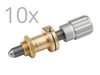 Adjustment Screw, 100 TPI, 12.7 mm, Small Knob, Side Lock, Pack of 10 - AJS100-0.5-PK - Newport MKS