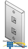 ICC 1-Gang 2-Port Flat Faceplate (Package of 25) - IC107F2CIV - TelephoneStuff.com