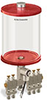 Red Color Key, Clear View Multiple Feed Electro Lubricator, 1/2 gal Pyrex Reservoir, 5 Feeds, 1/4” OD Tube Outlets, 120V/60Hz - B5162-064PB0512061RW - Oil-Rite Corp.