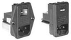 AC Power Entry Modules 4A IEC - .110 FASTON SNAP IN MOUNT -- 793-4EDL4C - Image
