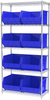Shelving, Wire Shelving Kit, 18x36x74, 9 Bins - AWS183630270B - Akro-Mils, Inc.
