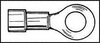 Terminal, Ring Tongue, 5/16In, Crimp Red; Stud Size - Metric Hoffman Products - 16F9784 - Newark, An Avnet Company