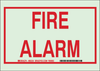 Brady Bradyglo B-324 Polyester Rectangle White Fire Alarm Sign - 7 in Width x 5 in Height - TEXT: FIRE ALARM - 80224 - 754473-80224 - R. S. Hughes Company, Inc.