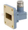 WR-112 to Type N Female Waveguide to Coax Adapter UG-51/U Square Cover Standard with 7.05 GHz to 10 GHz H Band in Copper, Paint -- FMWCA1012 - Image