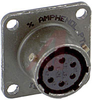 connector,metal circular,box mounting receptacle,size 10,6 socket contact - 70143394 - Allied Electronics, Inc.