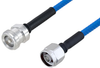 Plenum 4.1/9.5 Mini DIN Female to N Male Low PIM Cable 200 cm Length Using SPP-250-LLPL Coax , LF Solder - PE3C5843-200CM - Pasternack