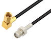 SMA Female to SSMC Plug Right Angle Low Loss Cable 48 Inch Length Using LMR-100 Coax - PE3C4427-48 - Pasternack