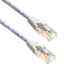 Amphenol MP-6A28GNSWHT-001 Slim Category-6a (Thin CAT6a) UTP 28-AWG Network Patch Cable (650-MHz) with Snagless RJ45 Connectors - White 1ft - Image