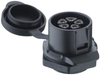 Quicklock Chassis Socket, Ip67, Size 20, Straight Plastic Housing, Cap (Ip65) Rohs Compliant Lumberg - 23AH4105 - Newark, An Avnet Company