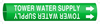 Brady Bradysnap-On B-915 White on Green Plastic Snap-On Pipe Marker - 1 1/4 in Character Height - Printed Msg = TOWER WATER SUPPLY with Right Arrow - 4144-C - 754476-48301 - R. S. Hughes Company, Inc.