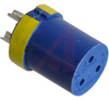 connector comp,insert only,size 16s,blue insul,3 #16 solder cup socket contact - 70141352 - Allied Electronics, Inc.