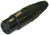 XLR 3 Pin Cable Mt(f) Neutrik Connector Black/Silver - CA-NC3FXBAG - Visual Sound, Inc.