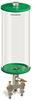 Green Color Key, Clear View Multiple Feed Manual Lubricator, 1 gal Acrylic Reservoir, 2 Feeds, 1/4” OD Tube Outlets - B5163-128AB021GW - Oil-Rite Corp.