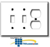 Leviton 3-Gang 1-Duplex 2-Toggle Combination Midway Size.. - 80521 - TelephoneStuff.com