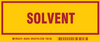 Brady B-302 Red on Yellow Rectangle Polyester Hazardous Material Label - 7 in Width - 3 in Height - Printed Text = SOLVENT - 60254 - 754476-60254 - R. S. Hughes Company, Inc.