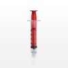 Syringe, Male Luer Lock, Red - C6001 - Qosina Corp.