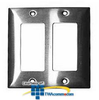 Hubbell Styleline/Rectangular Standard Size 2-Gang Satin.. - SS262 - TelephoneStuff.com