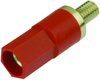 Banana Jack Adapter, 25A, Screw, Red; Gender Pomona - 50F844 - Newark, An Avnet Company