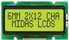 Lcd Alphanumeric Display, 5.5Mm, Stn; Character Count X Line Midas - 59AC7144 - Newark, An Avnet Company